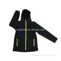 reflective black softshell jacket with hood